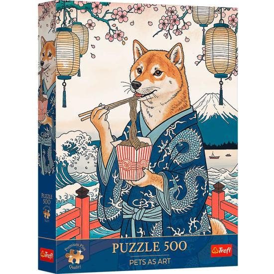Puzzle Trefl Meditação Com Macarrão Do Shiba 500 Peças