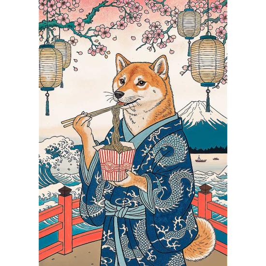 Puzzle Trefl Meditação Com Macarrão Do Shiba 500 Peças