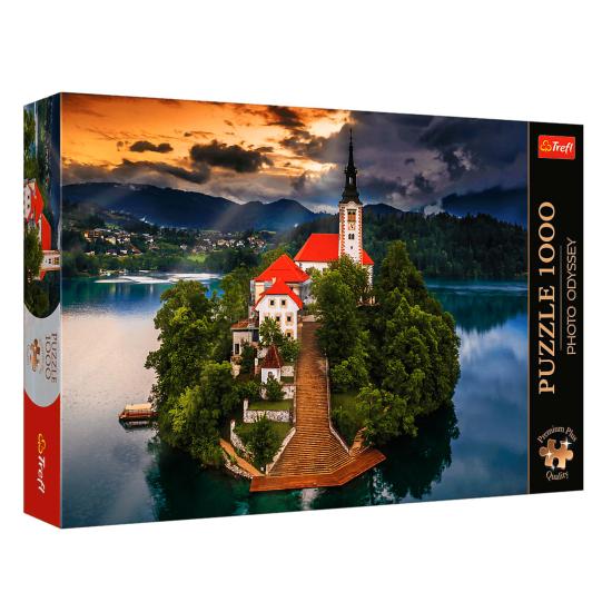 Puzzle Trefl Lago Bled, Eslovênia de 1000 Peças