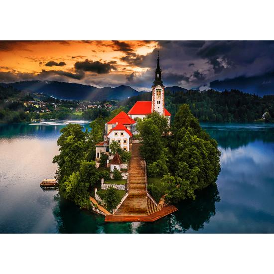 Puzzle Trefl Lago Bled, Eslovênia de 1000 Peças