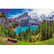 Puzzle Trefl Lago Oeschinen, Alpes Suíços de 1500 Peças