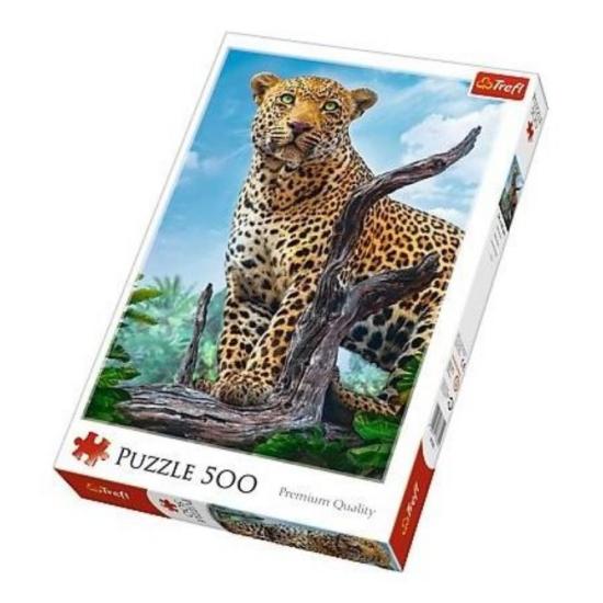 Puzzle Trefl Ameaçador Leopardo Selvagem 500 Peças