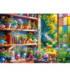 Puzzle Trefl Manhã de Primavera no Jardim de Inverno de 500 Peça