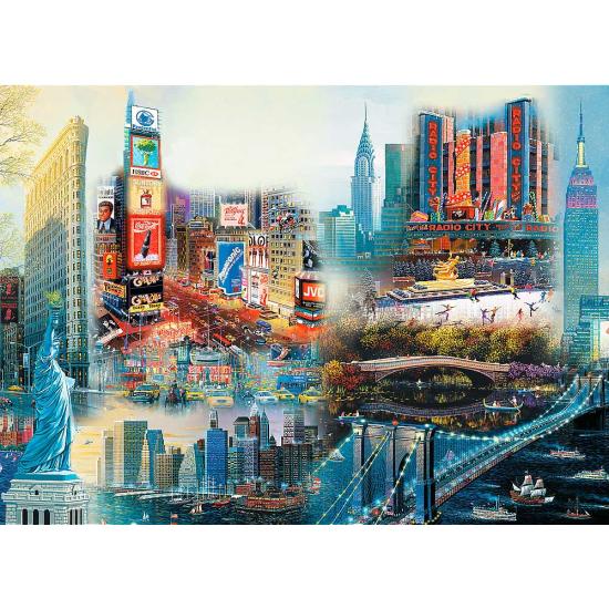 Puzzle Trefl Madeira Colagem de Nueva York de 1000 peças