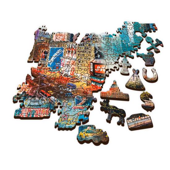 Puzzle Trefl Madeira Colagem de Nueva York de 1000 peças