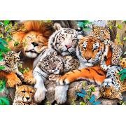 Puzzle Trefl Madeira Gatos Selvagens na Selva de 500 p