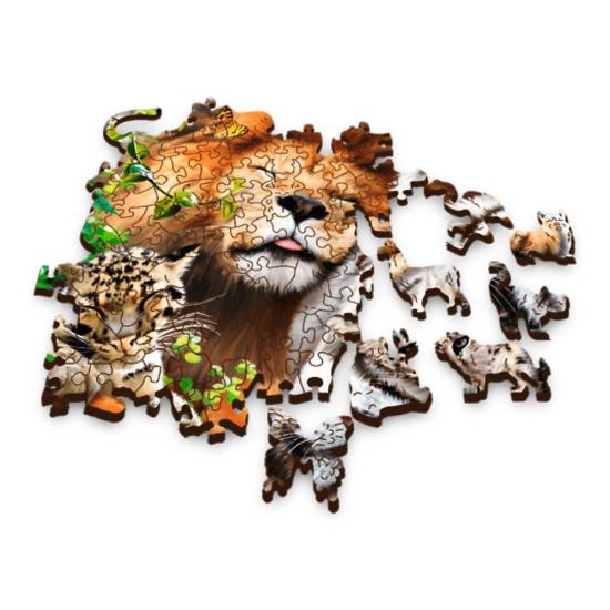 Puzzle Trefl Madeira Gatos Selvagens na Selva de 500 p