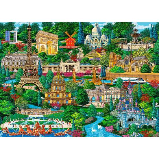 Puzzle Trefl Madeira Lugares Famosos da França de 1000 pe