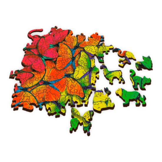 Puzzle Trefl Madeira Borboletas Arco-íris 500 peças