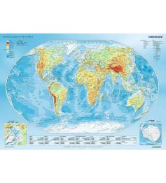 Puzzle de mapa do mundo físico Trefl 1000 peças