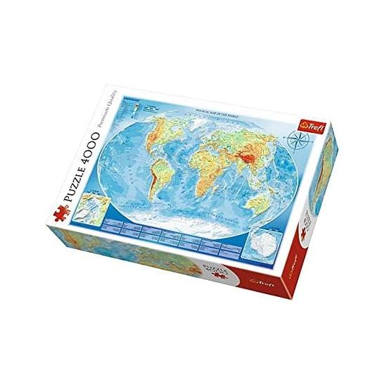 Puzzle  Trefl Mapa do Mundo Físico Gigante de 4000 peças Puzzle  Trefl Mapa do Mundo Físico Gigante de 4000 peças