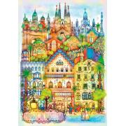 Puzzle Trefl Meia-Noite Em Barcelona 1000 Peças