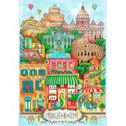 Puzzle Trefl Meia-Noite Em Roma 1000 Peças