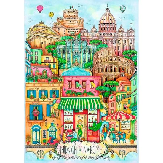 Puzzle Trefl Meia-Noite Em Roma 1000 Peças