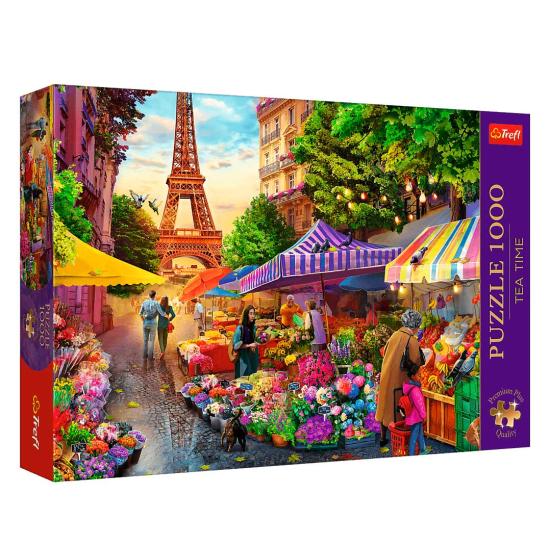 Puzzle Trefl Mercado Das Flores, Paris de 1000 Peças