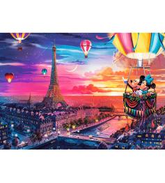 Puzzle Trefl Mickey e Minnie em Paris 1000 Peças