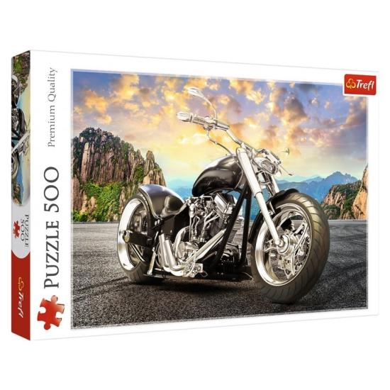 Puzzle Trefl Motocicleta Preto de 500 peças