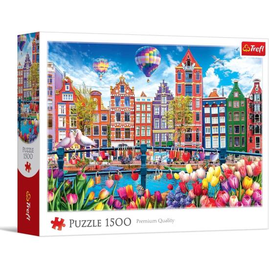 Puzzle Trefl Amesterdão Colorida 1500 Peças
