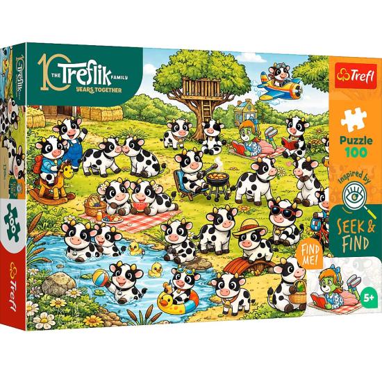 Puzzle Trefl Mundo Das Vacas XXL de 100 Peças