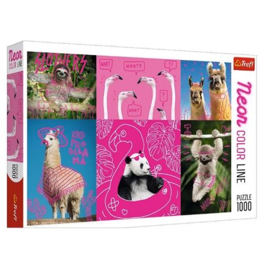 Puzzle Trefl Néon Animais Loucos  de 1000 peças
