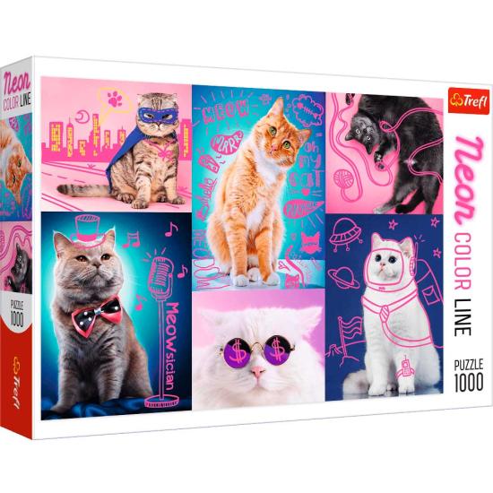 Puzzle Trefl Neon Super Cats 1000 Peças