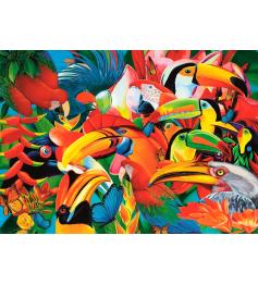 Puzzle de pássaros coloridos Trefl 500 peças