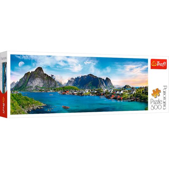 Puzzle Trefl Panorama Arquipélago Lofoten, Noruega de 500 Pzs