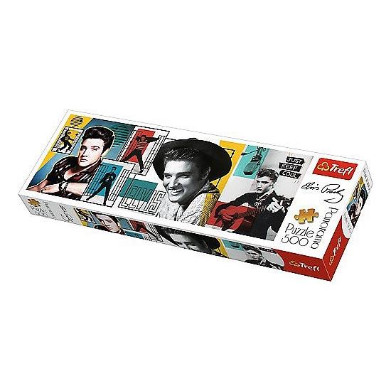 Puzzle Trefl Panorama Colagem Elvis Presley 500 peças