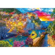 Puzzle Trefl Passeio ao Entardecer por Cinque Terre 1000 Peças