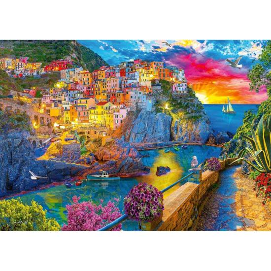 Puzzle Trefl Passeio ao Entardecer por Cinque Terre 1000 Peças
