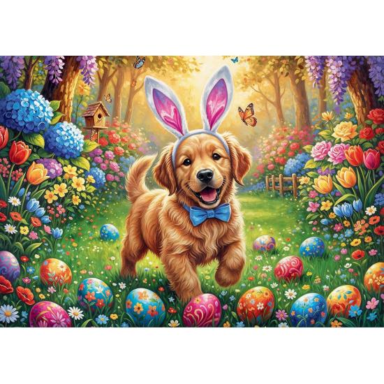 Puzzle Trefl Cão de Páscoa de 500 Peças