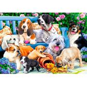 Puzzle Trefl Cães no Jardim de 1000 peças