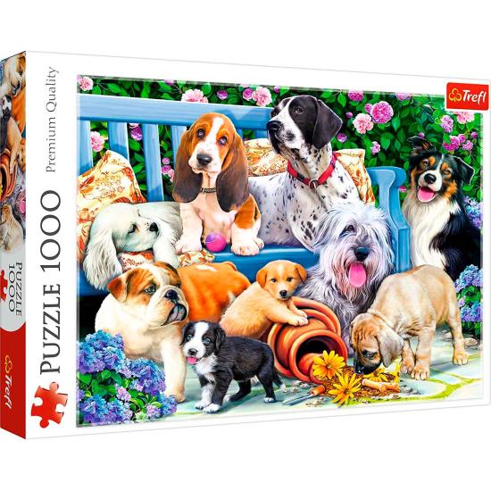 Puzzle Trefl Cães no Jardim de 1000 peças