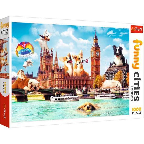 Puzzle Trefl Cães em Londres de 1000 Peças