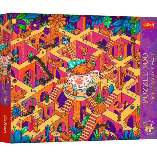 Puzzle Trefl Dachshunds Felizes de 500 Peças
