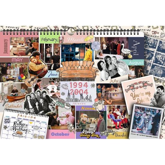 Puzzle Trefl Página de Calendário de Friends de 1500 Peças
