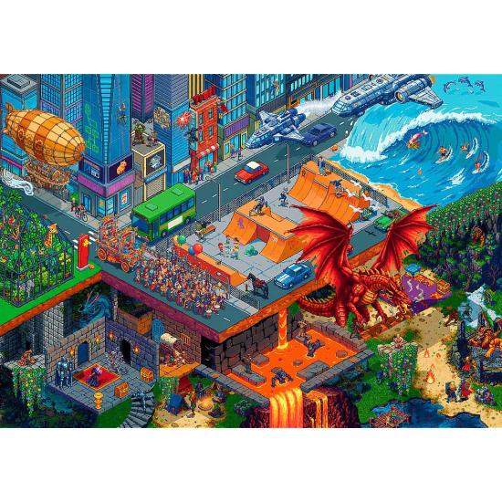 Puzzle Trefl Pixel City 1000 Peças