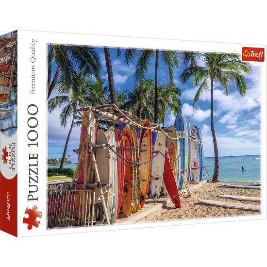 Puzzle Trefl Praia de Waikiki, Havaí de 1000 Peças