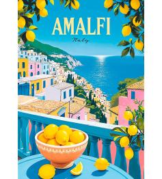 Puzzle Trefl Pôster Vintage: Amalfi, Italia de 1000 Peças