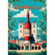 Puzzle Trefl Pôster Vintage: Bordeaux, França de 1000 Peças