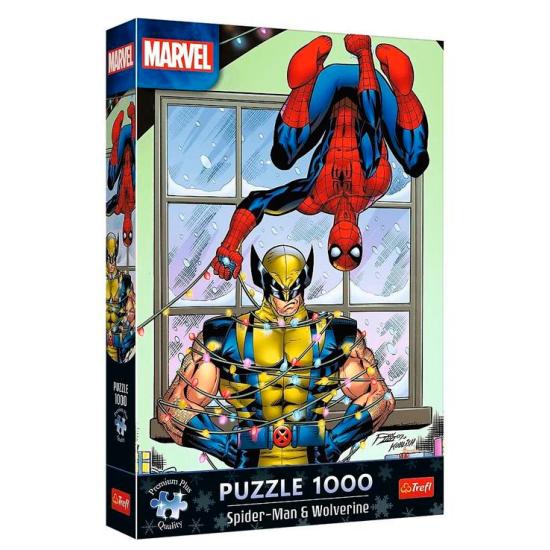 Puzzle Trefl Homem-Aranha E Wolverine Natal de 1000 Peças