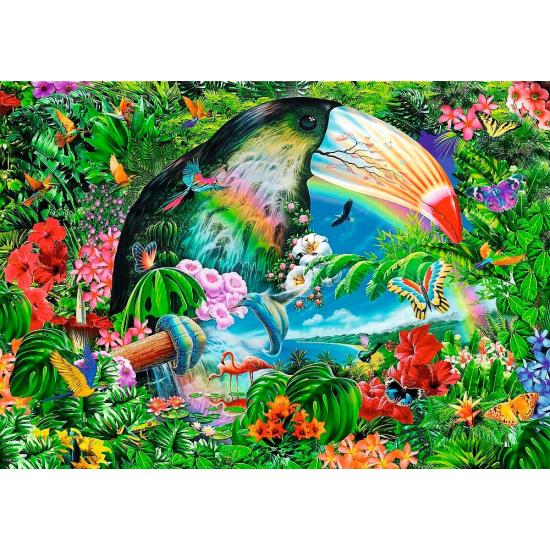 Puzzle Trefl Spiral Animais Tropicais de 1000 Peças Puzzle Trefl Spiral Animais Tropicais de 1000 Peças