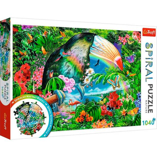 Puzzle Trefl Spiral Animais Tropicais de 1000 Peças Puzzle Trefl Spiral Animais Tropicais de 1000 Peças