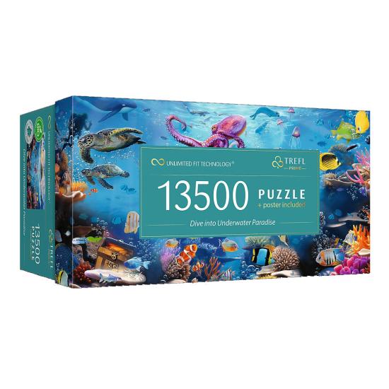 Puzzle Trefl Mergulhe No Paraíso Subaquático de 13500 Pçs