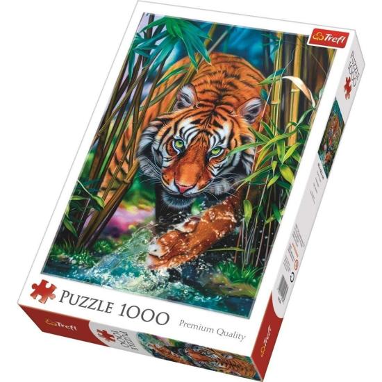 Puzzle Trefl Tiger Entre as Ervas de 1000 Peças