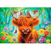 Puzzle Trefl Vaca Das Terras Altas de 1000 Peças