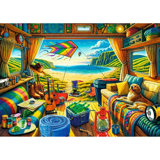 Puzzle Trefl Viajar com uma Autocaravana 1000 Peças