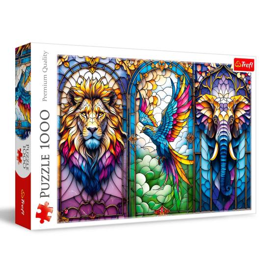 Puzzle Trefl Vitrais, Animais selvagens 1000 Peças