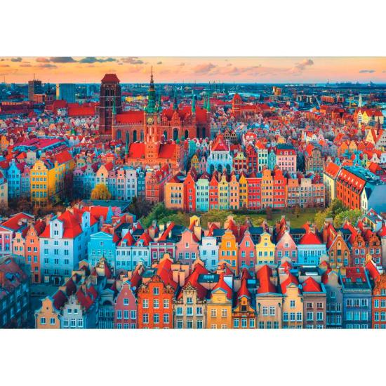 Puzzle Trefl Vista de Gdansk, Polónia 1000 Peças