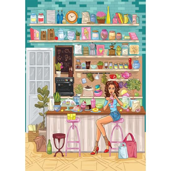 Puzzle Yazz Café Aconchegante de 1000 peças